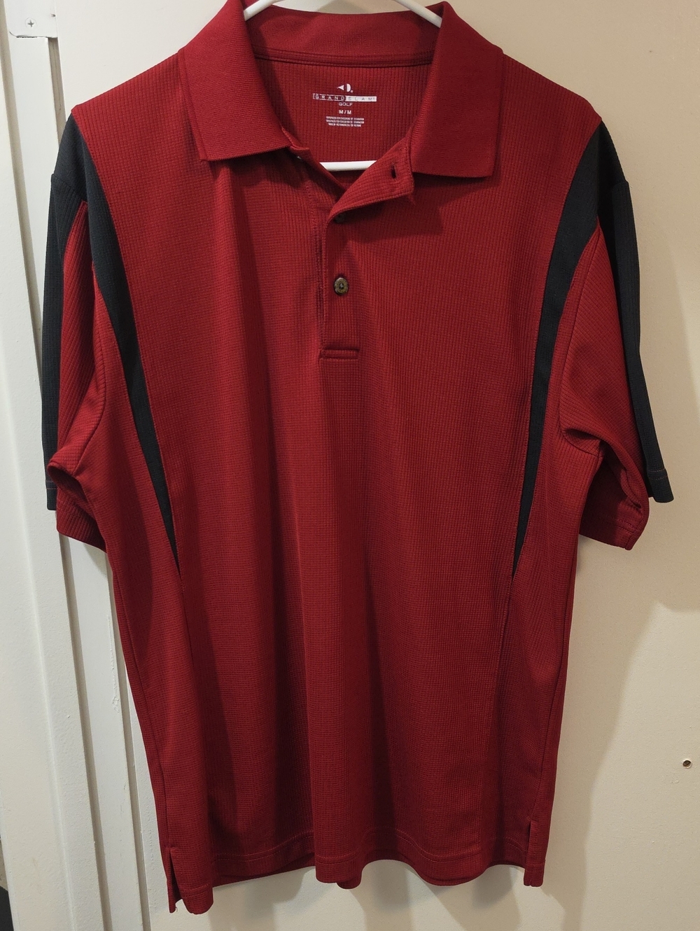 Grand Slam Red Polo with Black Accents